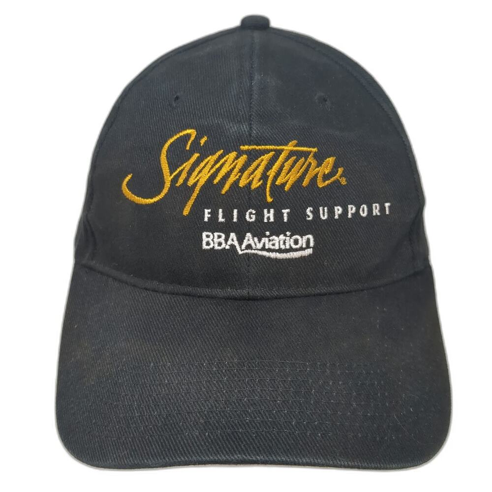 Cap America Baseball Hat Black One Size Signature Flight Support BBA Aviation